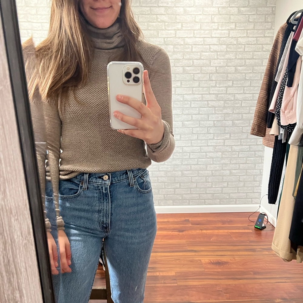 Tan turtleneck